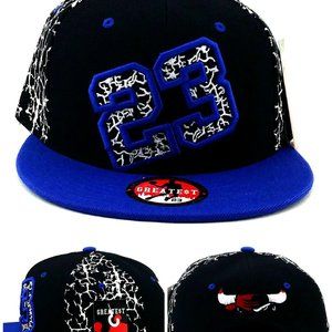 Greatest 23 Youth Cracked Cement Snapback Hat Blue